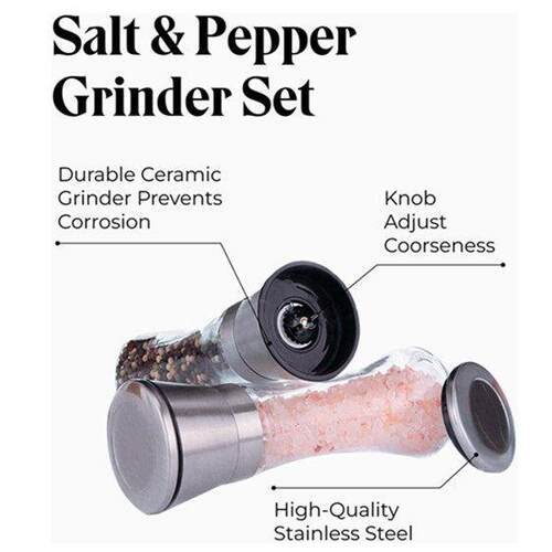 Salt Pepper Grinder Manual Mills for Peppercorns Rock Salt