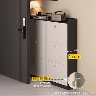 家用门口入户小窄玄关翻斗薄款简易极窄门外走廊鞋架实木超薄鞋柜