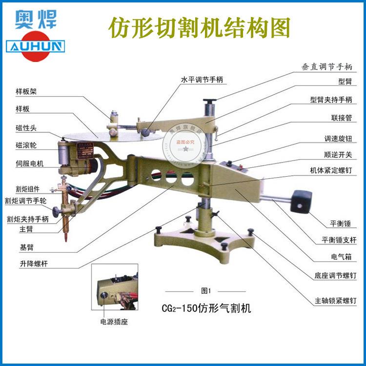 广东仿形切割机CG2-150A仿型火焰切割机 仿形割圆机 火焰切割机厂