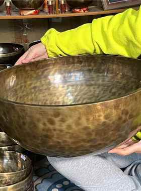 正品颂钵尼泊 尔手工纯瑜铜SPA理疗音疗钵音用碗钵铜磬碗伽品家居