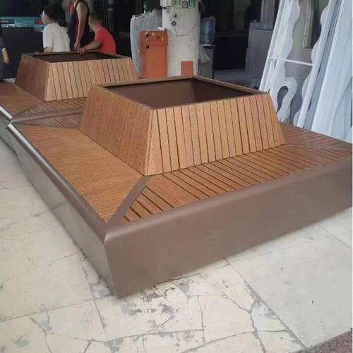 户外公园椅街道广场家用树围座凳园林景观围树椅商场实木座椅厂家