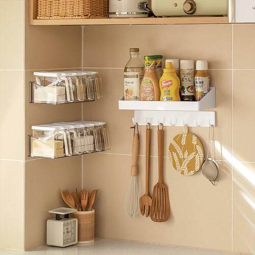 New Kitchen Wall-Mounted Storage Rack, Wall-Mounted Seasonin