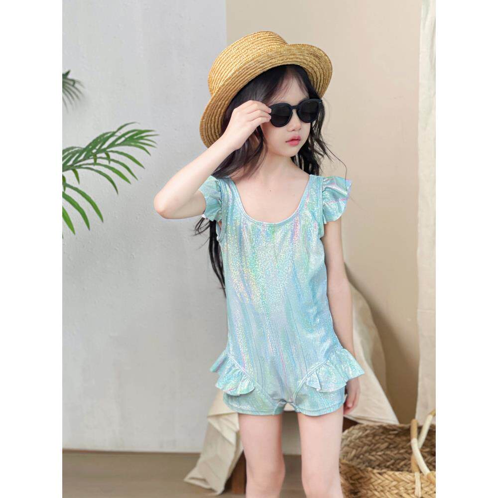 法国BADNUT儿童泳衣女童连体速干2025夏季新款美人鱼宝宝泳装