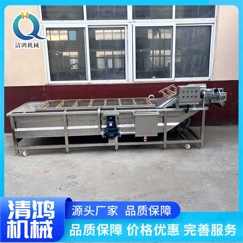 商用大型海带清洗机 油麦菜气泡清洗设备 学生餐厅蔬菜加工流水线