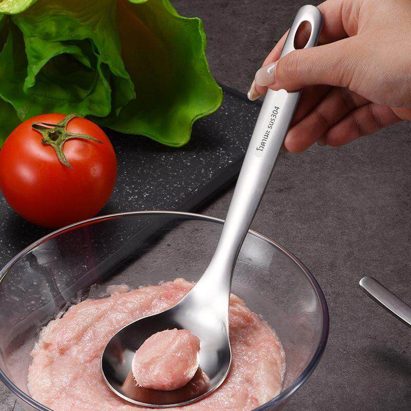 勺子家用304不锈钢肉丸制作器虾滑丸制丸勺创意手动压丸子DIY工具