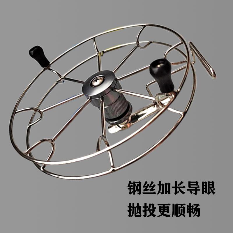 谷麦轮手拨轮八卦轮全金属带卸力筏竿轮双轴承锚鱼轮双手把风筝轮