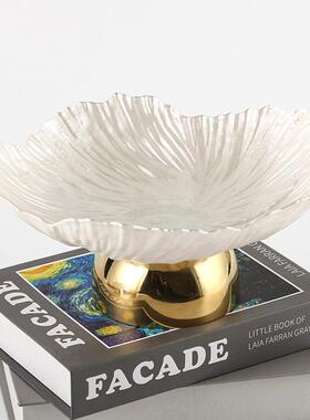 欧式轻奢金属果盘茶几装饰水果盘糖果盘干果盘客厅餐桌样板间摆件