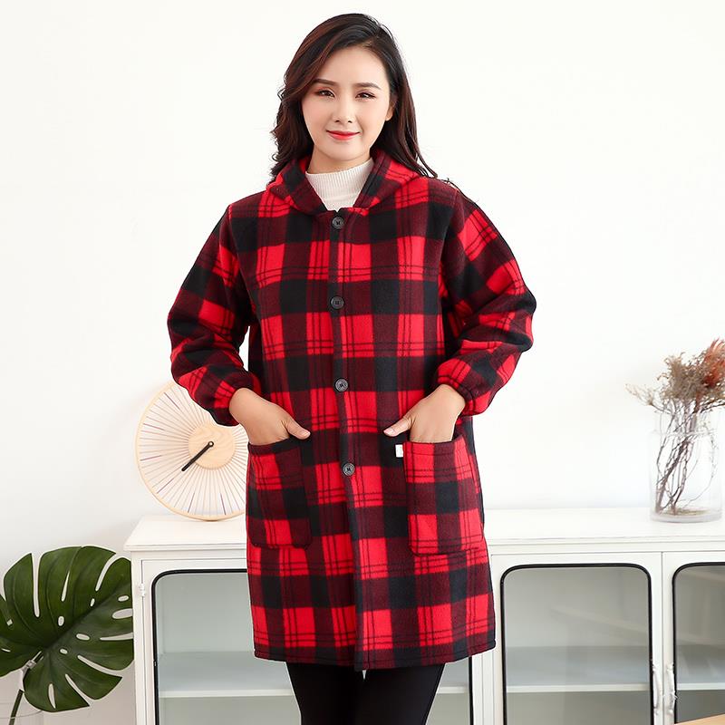 正品罩衣大人加上衣加厚家厨长房时尚工作服保暖袖围裙女用新款绒