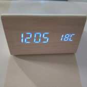 数字迷你led 学 厂家创意床头柜 闹钟电子钟多功能夜光生木质批发