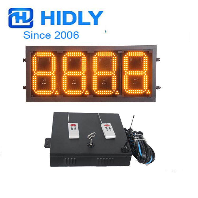 广西柳州8寸红色带发光字灯箱油价牌led加油站显示屏