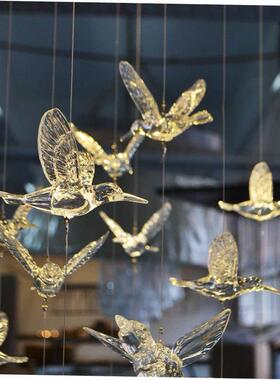 10 Pieces Crystal Clear Acrylic Bird Christmas Tree