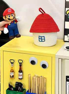 YNI多艺整巴胺彩色柜子铁储物柜房间理柜多大容层量钢制床头柜全