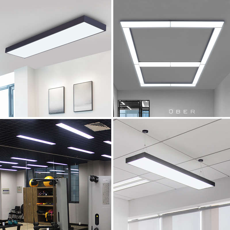 办公室长条吸顶灯led长条形方形教室吊顶灯专用灯平板灯具吊线灯
