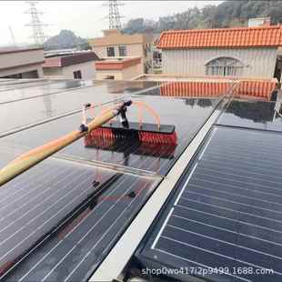 光伏板清工具洗通水刷擦玻璃清洁刷长杆洗头783外墙伸缩加杆门洗