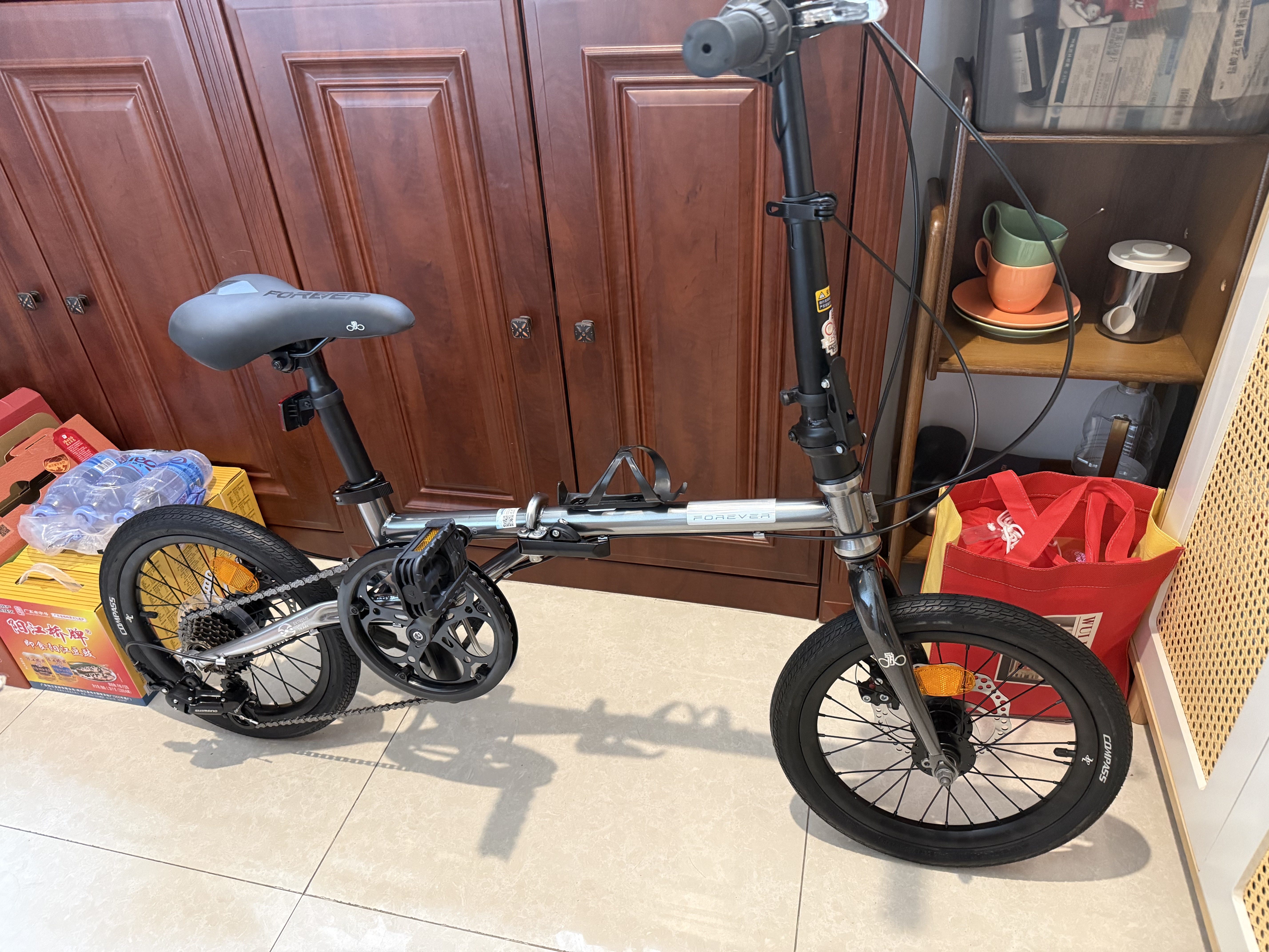 Складной велосипед Forever 16/20 дюймов, Shimano 7 скоростей, дисковые тормоза, городской photo review