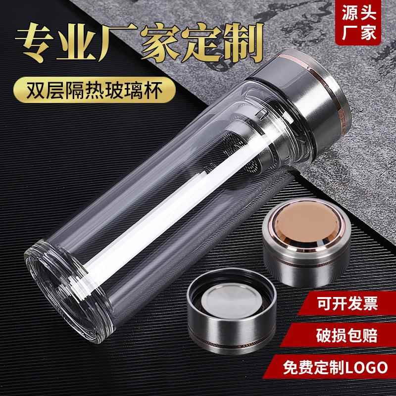 印双层玻璃定制耐logo高硼硅高温杯加厚底茶杯广告63951杯子礼品