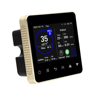 新风彩屏控制器PM2.5智能控制面板液晶新风开关带APP控制功能风机