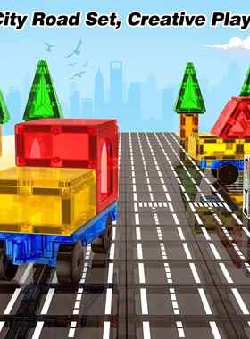 Magnetic Tiles Road Magnet Building Blocks Construction Toys