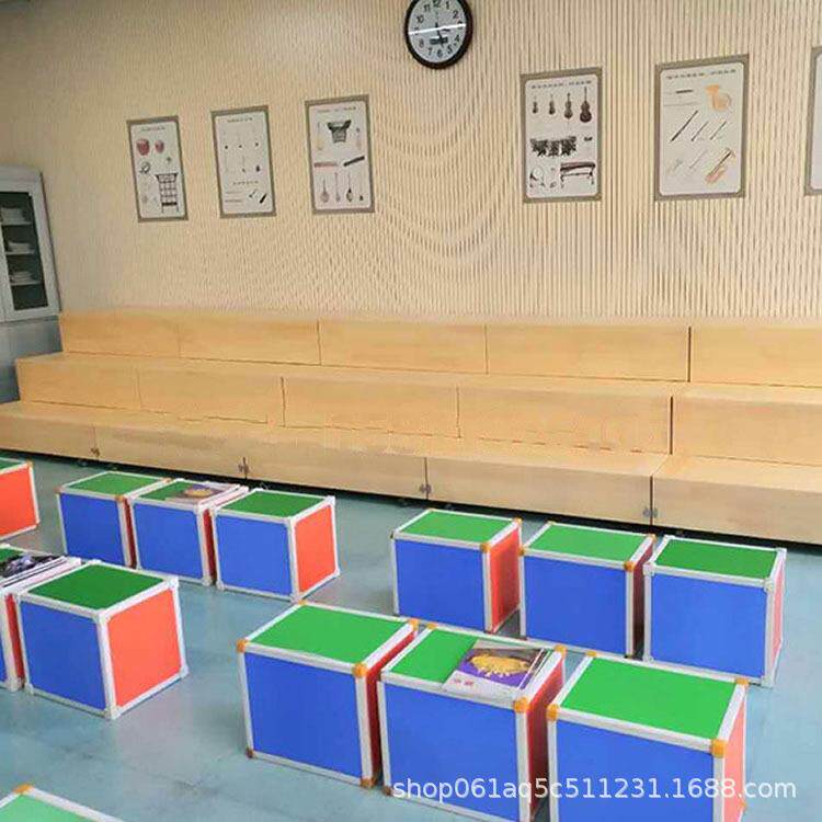 木质伸缩三层合唱台阶幼儿园小学生大合唱用排练台阶北京合唱台厂