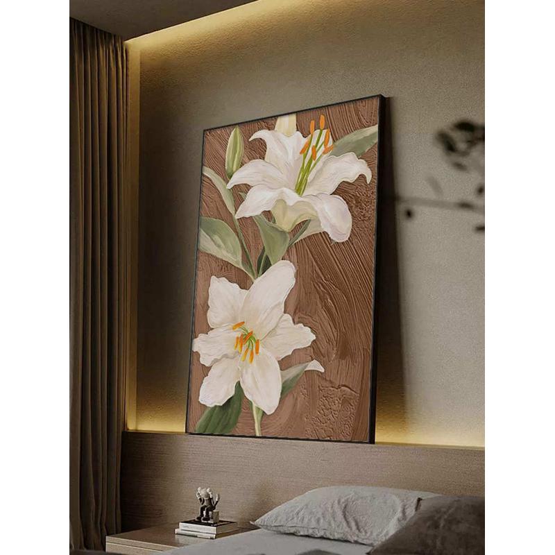 现代简约  百合花客厅装饰画温馨花卉玄关沙发背景墙壁画走廊挂画