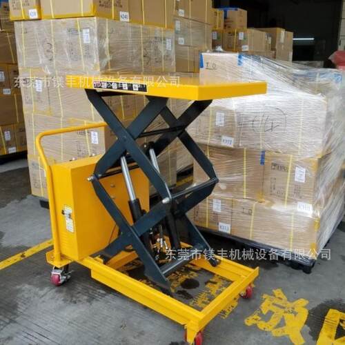 厂家直销电动平台车移动剪叉平台车500Kg1.5米电动液压升降平台车