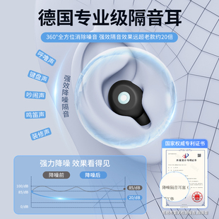 德国专业级隔音耳塞睡眠睡觉专用超级隔音防吵降噪神器男女士呼噜