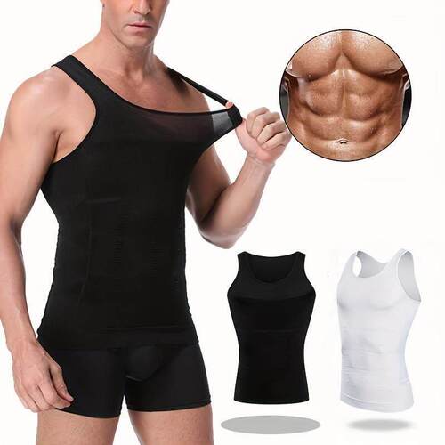 I 15070 Seamless tummy control men's vest 无缝收腹士工字塑