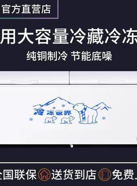 中国质造冰柜商用大容量冷冻冷藏超大卧式单温双温铜管冷冻冰柜