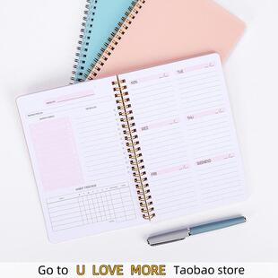 Diary Habit Secret Goal Notebook Planner Agenda Weekly