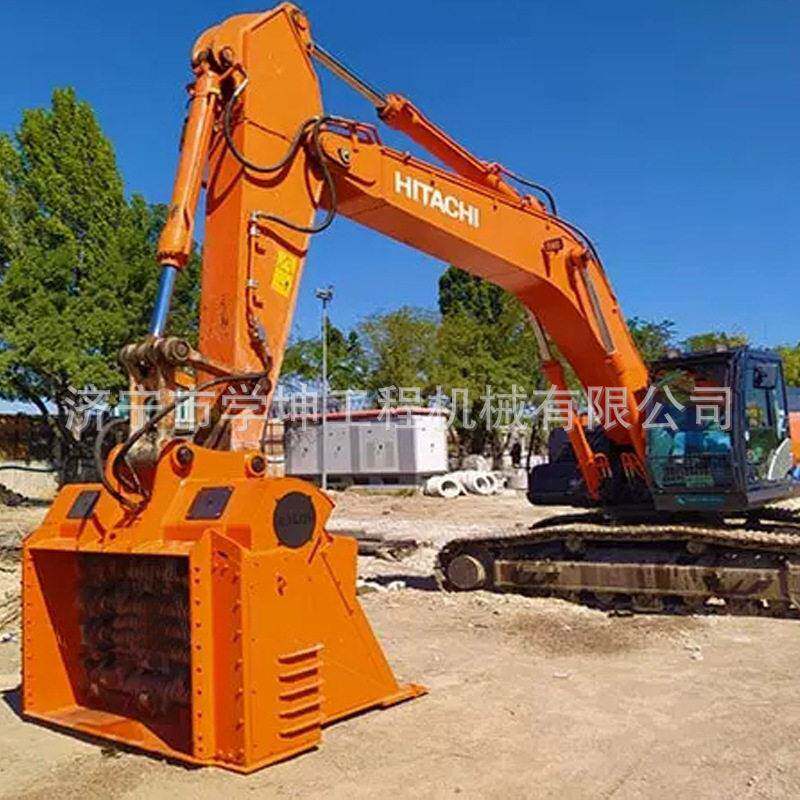 液压破碎筛分斗破碎筛分挖斗土壤再生修复铲斗建筑垃圾再生斗
