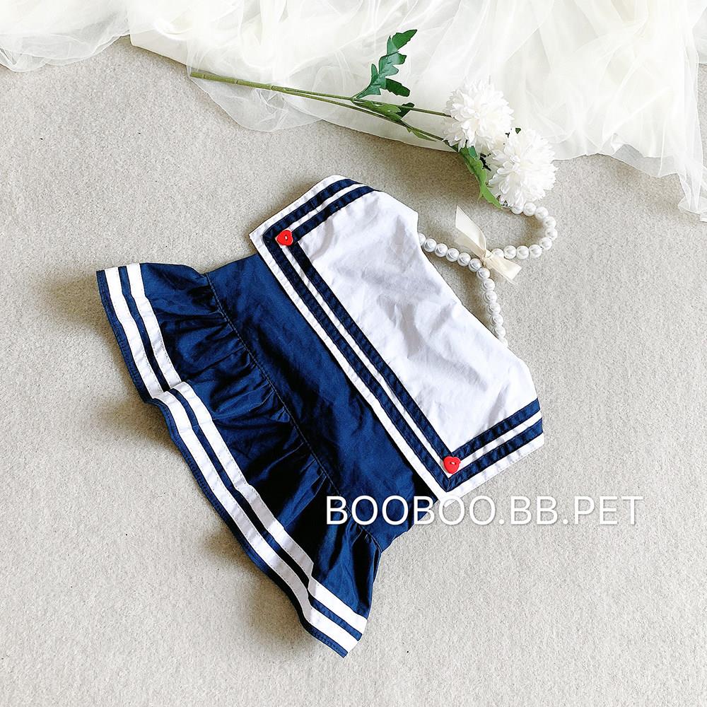 法斗裙子海军风制服法斗衣服春秋薄款狗背心斗牛犬巴哥犬