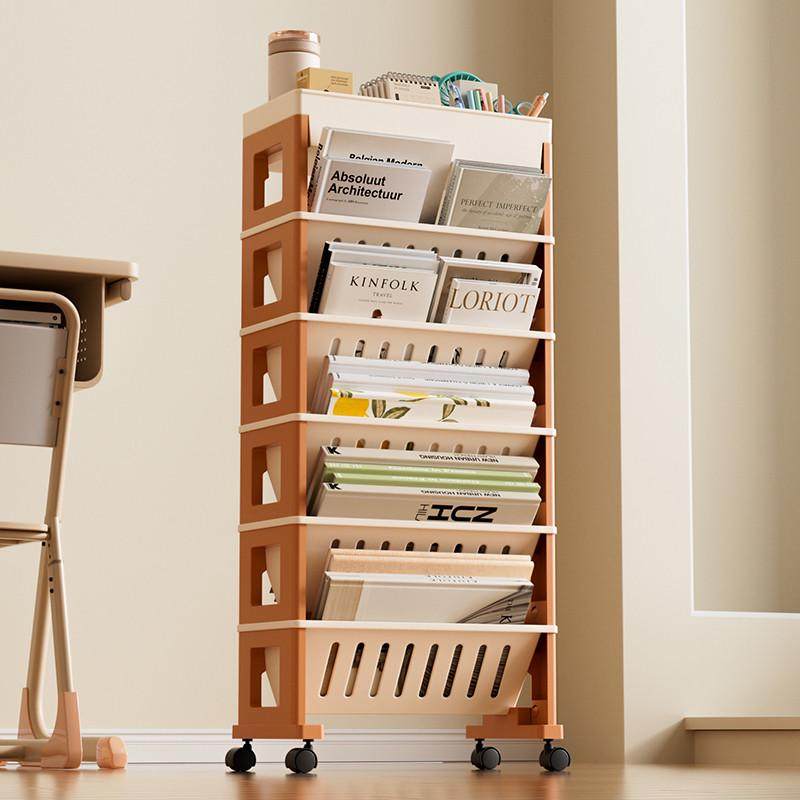 家用宿舍置物架书桌旁小书架落地带轮可移动多层收纳架杂物整理架,收纳整理,整理架/置物架/收纳架,淘宝优惠券,粉丝福利购,淘宝优惠卷