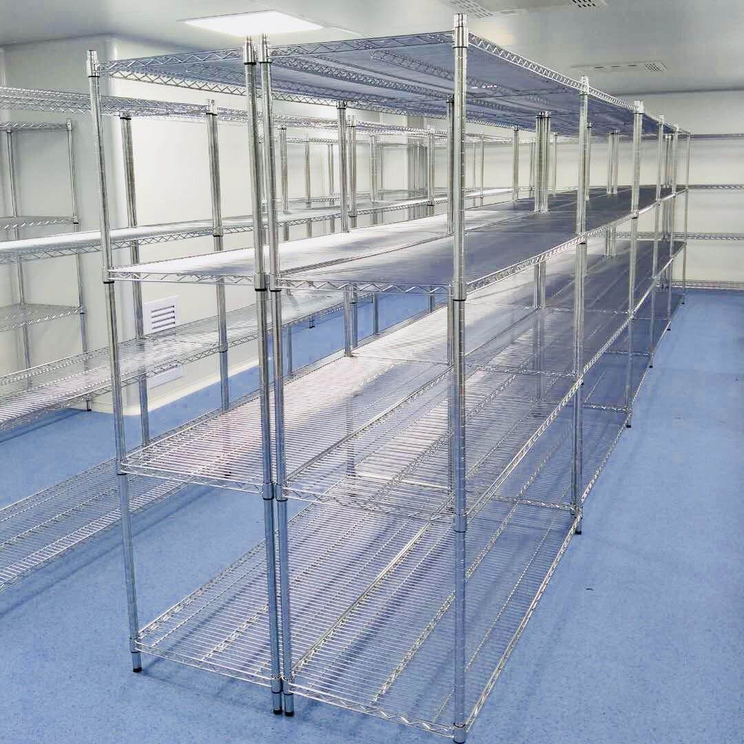 仓库货架库房可拆卸仓储落地架不锈钢色多层置物架加厚承重收纳