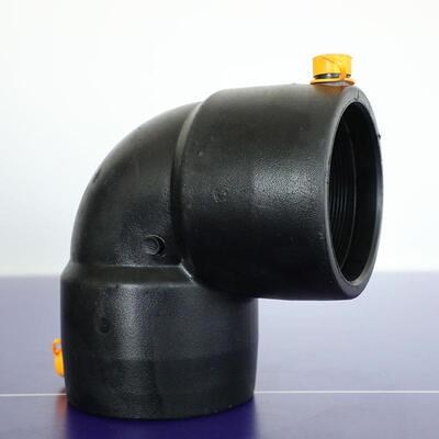 PE管件厂家电熔管件聚乙烯给水管件电熔等径90度弯头