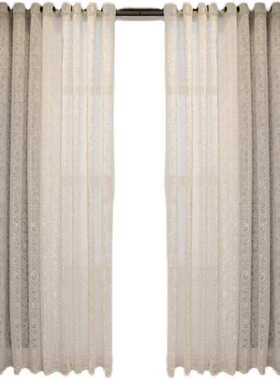 浮雕人白纱透光客厅卧室a524不透现代提花纱帘遮光半简约窗纱窗帘