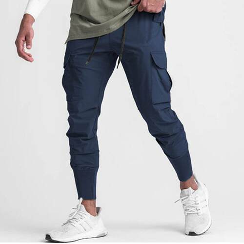 Sports pants, men's fitness pants, thin stretch, foot