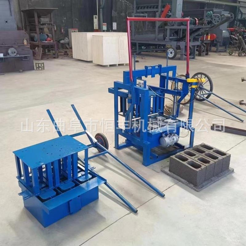 几内亚水泥制砖机免烧制砖机半自动空芯砌块制砖机小型水泥垫块机