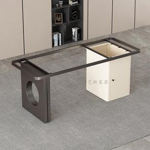 岩板桌腿支架不锈钢茶台脚大理石茶台底座办公桌金属脚茶桌支撑架