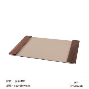 木纹收纳桌垫样板间书房笔筒办公桌面垫写字台皮质笔记本电脑垫子