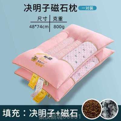 家用整头决明子#护成睡眠低助颈椎双人一对学生宿舍单人枕芯枕头
