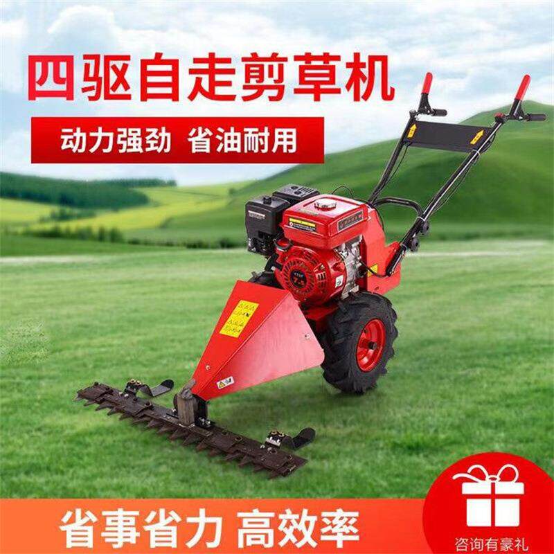 四驱剪草机 手推式汽油割草机 农用柴油除草机