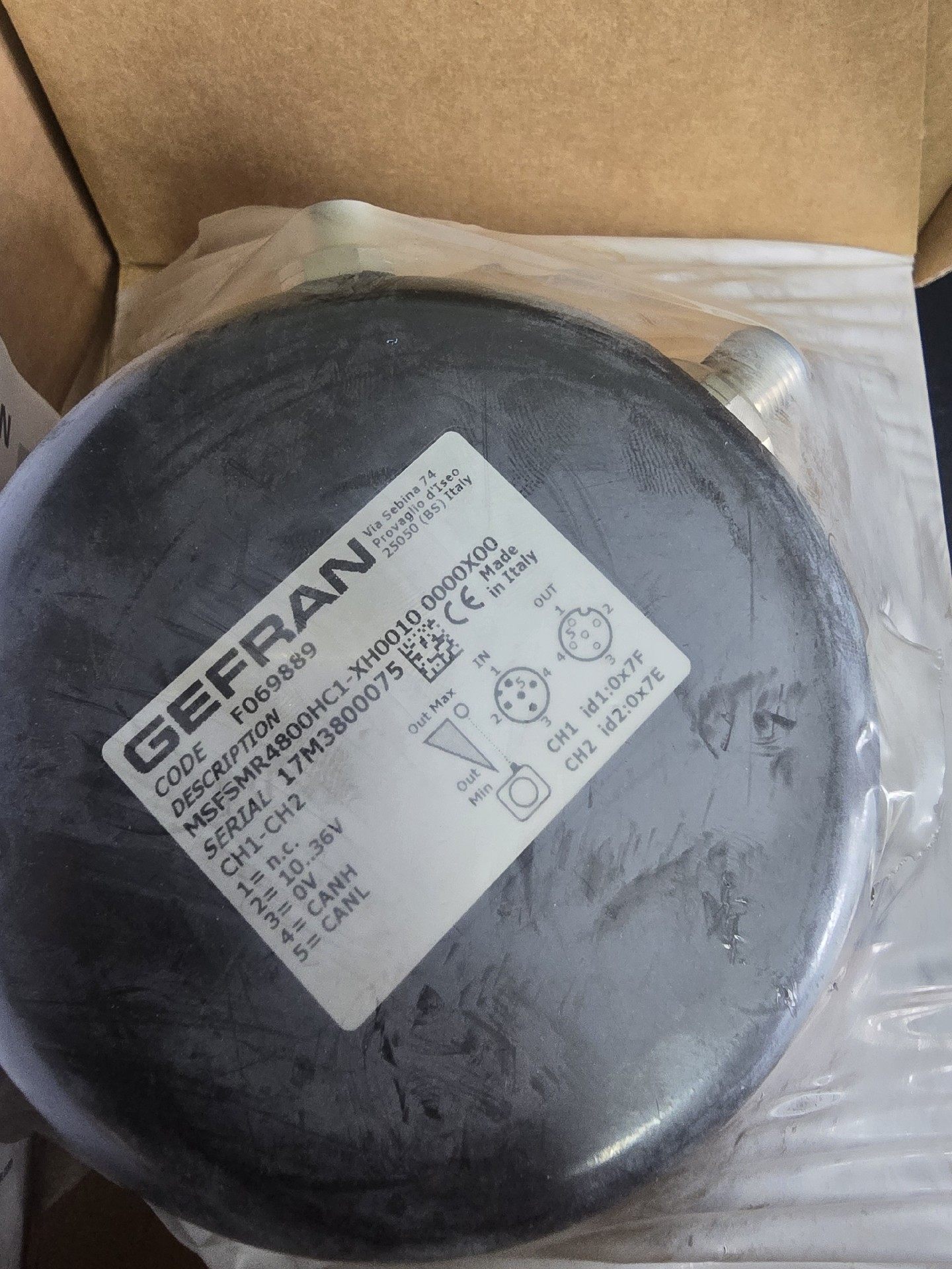 意大利杰佛伦GEFRAN原装进口长度传感器，型号MSFSMR