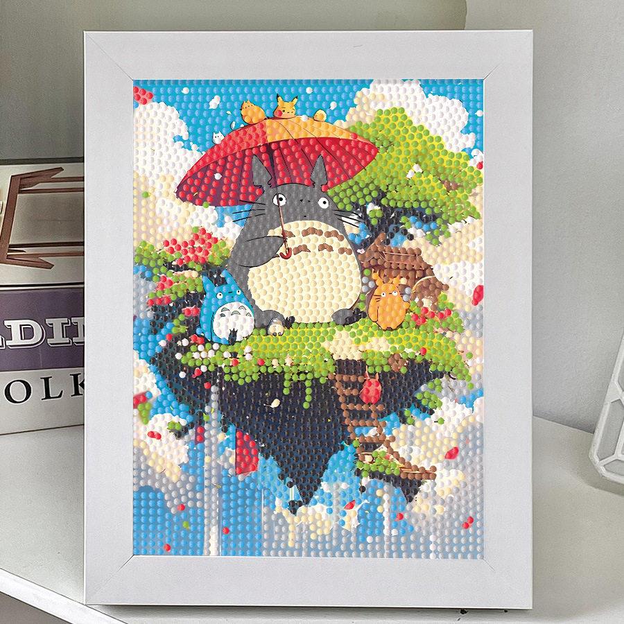 钻石画手工制作diy2024新款龙猫点钻画卡通材料包狗狗猫咪装饰画