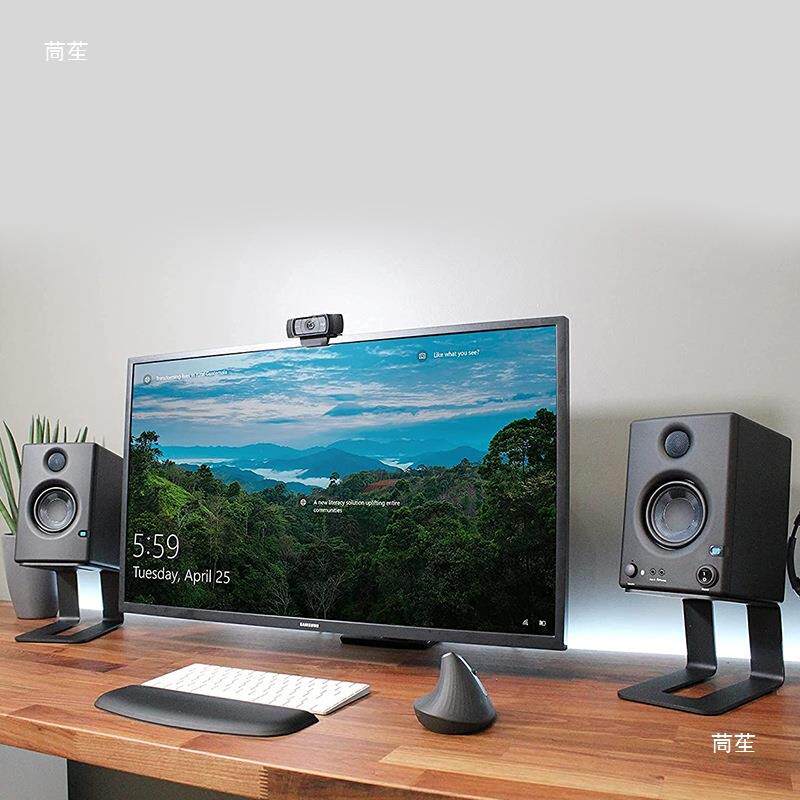 全金属桌面音响支架子 HIFI电脑音响办公音箱支架喇叭底座托架