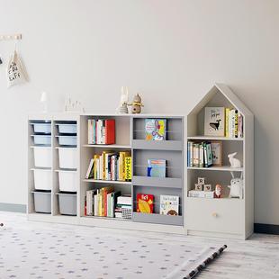 6R儿童玩书架收纳柜书绘本架F759H9J9实柜木家落地宝宝幼儿园用具