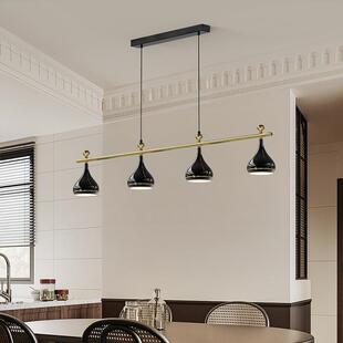 意式 亮黑色创意高级感水滴餐厅吧台吊灯 极简餐厅吊灯2026新款