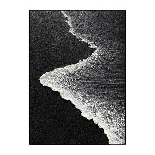 Notareart无框画实木内框浪逐玄关挂画黑白肌理客厅沙发背景墙饰