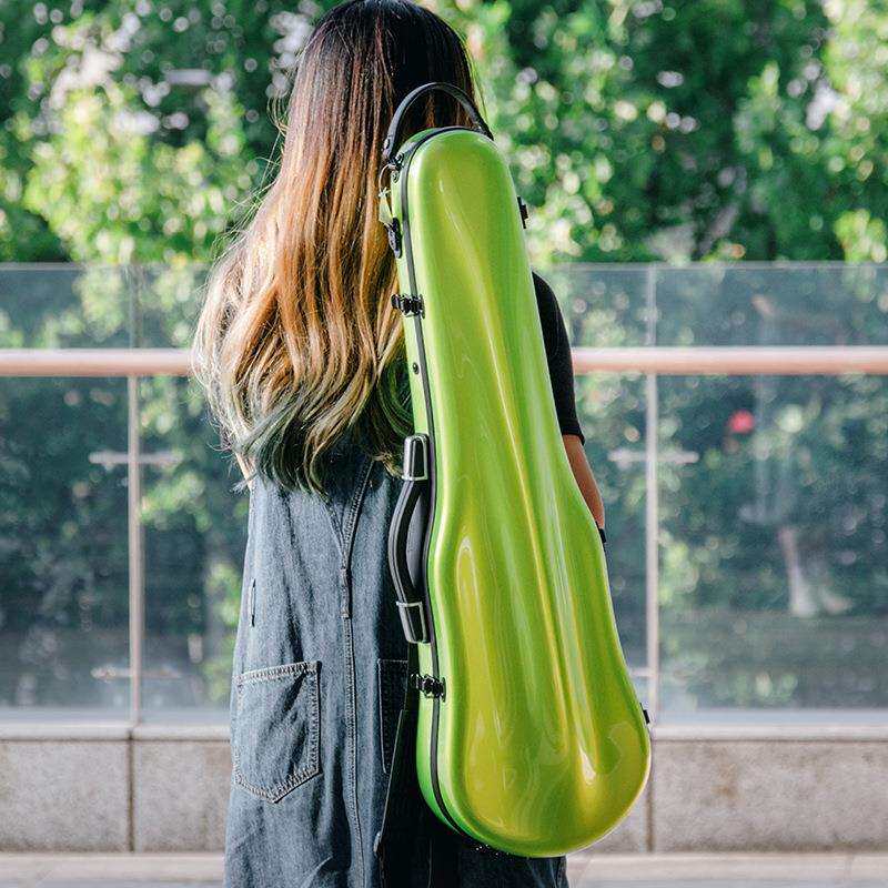 新款小提琴琴盒荧光绿带提手小提琴盒子4/4尺寸