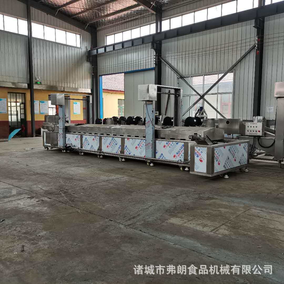丸子成型蒸煮油炸成套生产流水线 肉食品油炸流水线 厂家直供