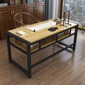 书桌书法桌子书画桌家用双层培训辅导班绘画课桌毛笔写字台电脑桌